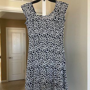 Navy & White Dress - S